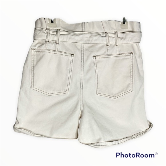 Free People Cindy hi-waist paper bag denim shorts size 6 NWT - Picture 3 of 12